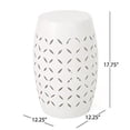 thumbnail image 5 of Christopher Knight Home Jorell Indoor Lace Cut Iron Accent Table, White, 5 of 5