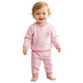 thumbnail image 3 of Baby Boy Girls Girls' 2 Piece Made With Cotton Sleepwear Fall Clothes Fall Winter Outfit 100 Boy Girl Pink Fall Winter Tops+Pants Pajamas & Dailywear Set, 3 of 7