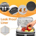thumbnail image 4 of Aotto Lunch Box Cooler Bag, Versatile Insulated Lunchbox for Men Women Leak-Proof Cooler Tote Bag Organizer for Adults Work Outdoor Trips Black, 4 of 7