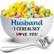 Highcool for Birthday Christmas Father' Day, Everlasting for Wedding Anniversary from , Funny Cereal Bowl and Spoon Sets Present for Valen