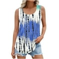 thumbnail image 2 of Compression Tank Top Women Women's Tank Top Summer Sleeveless Shirts Women's Loose Casual Crew-Neck Pleated Print Fashion Multicolor Xxxxxl, 2 of 6