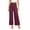 Red, variant on SOOMLON Cropped Wide Leg Pants Women Plus Size High Waist Stretchy Pant Wide Leg Culottes Summer Casual Daily Wear