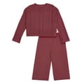 thumbnail image 2 of Modern Moments by Gerber Toddler Girl Pointelle Sweater and Pant Set, 2-Piece, Sizes 12 Months - 5T, 2 of 9
