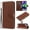 Brown, variant on Wallet Case for iPhone 15 with Card Holder, PU Leather Flip Folio Shell Wrist Strap Stand Function Magnetic Closure Shockproof Protective Phone Cover for iPhone 15, Rosegold