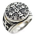 thumbnail image 1 of Anillo vintage de moda para hombre, decorativo, cómodo, resistente a la decoloración, anillo para hombre, número 8, 1 of 13