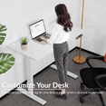 thumbnail image 6 of Dual Motor Electric Standing Desk Frame with Dual Beam, Cable Management, Wheels and Hooks, Height Range 28"-45", 220lbs Weight Capacity, Max Desktop Size 70" x 30", White (Frame Only), 6 of 7