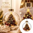 thumbnail image 2 of Glowing Christmas Story Ornament, Light-Up Mini Holiday Scene with Warm LED Light, Festive Keepsake Gift for Home Christmas Party Decoration(Christmas tree), 2 of 4