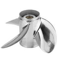 thumbnail image 1 of Cergrey Propeller For ,4 Blades Outboard Propeller Stainless Steel 13 X 19 RH Pitch Fit For 50‑130HP Engine,Outboard Propeller, 1 of 8