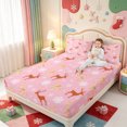 thumbnail image 2 of Manfei Xmas Holiday Season Fitted Sheet Full,Kawaii Christmas Ball Bed Set,3-Piece,1 Fitted Sheet and 2 Pillowcases, 2 of 6