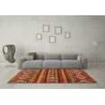 thumbnail image 3 of Ahgly Company Indoor Round Abstract Orange Modern Area Rugs, 8' Round, 3 of 4