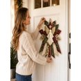 thumbnail image 5 of Festive Quilted Christmas Door Hanging DIY Sewing Kit, Christmas Quilted Bow DIY Kit with Fabric, Batting, Thread, Templates & Instructions, Patchwork Hanging Decor Kit for Door Wall Display, 5 of 5