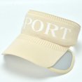 thumbnail image 5 of Open Top Sports Sun Visor, Adjustable Brim UV Protection Visor for Running, Hiking, Outdoor Activities, Men and Women's Summer Sports Hat-Beige, 5 of 5
