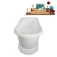 thumbnail image 6 of 59" Streamline B-444-186-WH Soaking Freestanding Tub and Tray With Internal Drain in Glossy White, 6 of 9