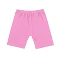thumbnail image 4 of Girls High Waist Bike Shorts, Knee-Length Tight Leggings for Kids, Quick-Dry Workout Shorts and Seamless Cycling Shorts, Athletic Wear for Yoga and Gym, Age 5-13 Years Pink 150, 4 of 9