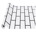 thumbnail image 1 of Papel TAPIZ Decorativo Adhesivo H&Jess Ladrillo Blanco 10 m, 1 of 2