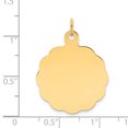 thumbnail image 2 of 14K Yellow Gold .018 Gauge Engravable Scalloped Disc Charm, 2 of 2