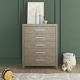 thumbnail image 3 of Child Craft Kieran 39" Interlocking 5-Drawer Chest for Nursery or Bedroom, Anti-Tip Kit, Herringbone Design, Crescent Gray, 3 of 9