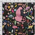 thumbnail image 4 of oneOone Cotton Poplin Black Fabric Tropical Animal Fabric For Sewing Printed Craft Fabric By The Yard 42 Inch Wide, 4 of 4