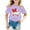 Purple, variant on WOYY Big Girls Casual T Shirt Baseball Printed Short Sleeve T-Shirt Summer Sport Tee Shirt