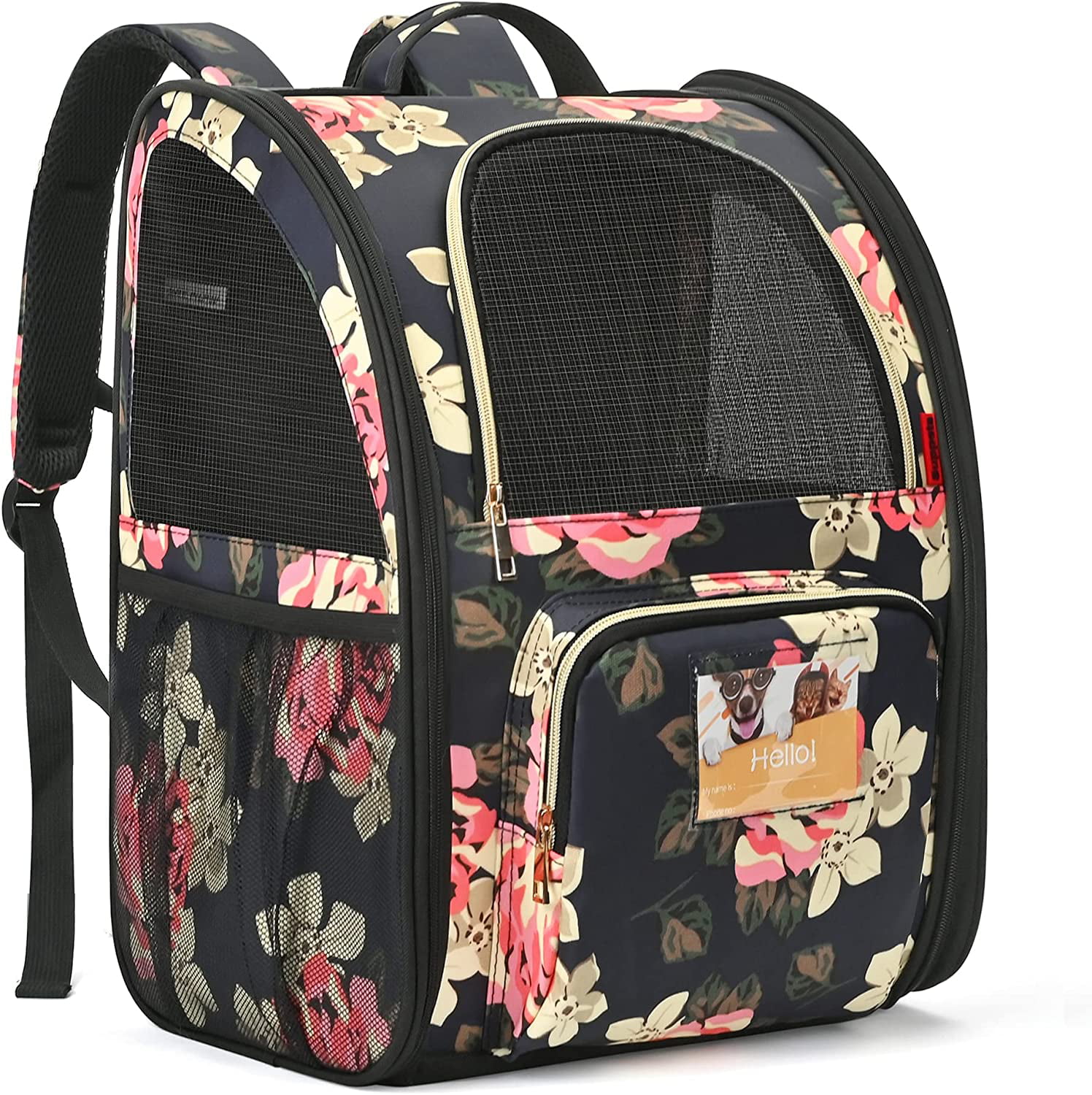 Backpack Cat Kitten Animal Travel Bag Hiking School Gift 15.7" Girl Pink New 