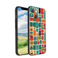 thumbnail image 1 of Watercolor-Art-s-And-Cute-Boho-Rubber-Liner-Hard-2 Phone Case, Degined for iPhone 13 Case Men Women, Flexible Silicone Shockproof Case for iPhone 13, 1 of 1