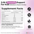 thumbnail image 2 of Elderberry Gummies for Kids - 3 in 1 Elderberry Vitamin C and Zinc - Vegan, Organic Immune Support Supplement for Kids - No Added Sugar -Dentist Friendly - Non GMO - Allergen free 60 Chewable Gummies, 2 of 8
