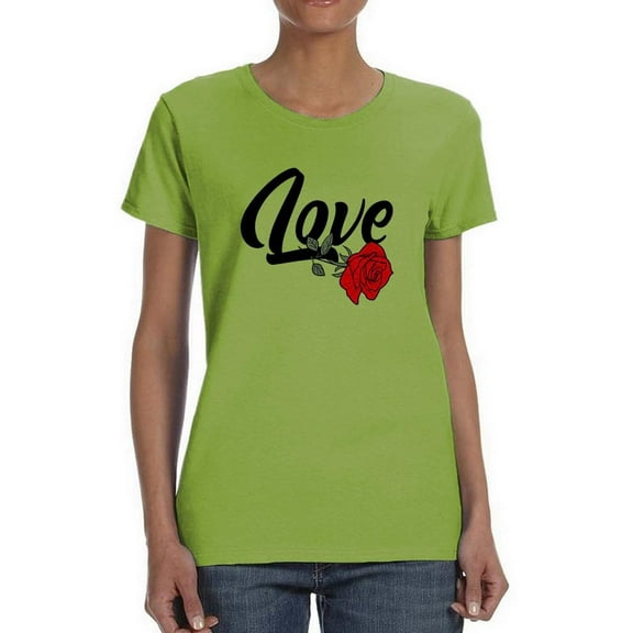 Love With Rose T-Shirt Women -Image by Shutterstock, Female Small