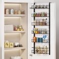 thumbnail image 7 of SIDIANBAN Door Pantry Organizer Rack, 6-tier Adjustable Pantry Organization, Heavy-duty Metal Door Spice Rack for Kitchen （black）, 7 of 7