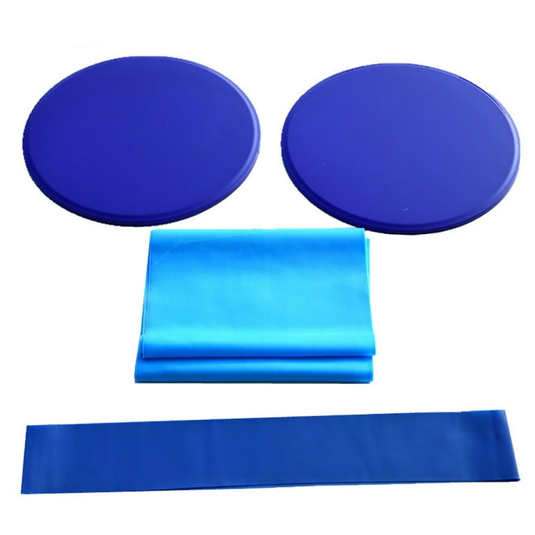 Limei 2 Sliders & 1 Resistance Bands and Ring, Dual Sided Exercise Sliders  for Working Out, Strength Slides Gliding Discs for ab Workouts & Core  Fitness, Resistance Loop Bands for Stretching (Blue) 