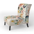 thumbnail image 3 of Designart Chaise d'Appoint Moderne "Geometric Hexagon and Circle V" Jaune - Fauteuil Moderne pour Salon, 3 of 7
