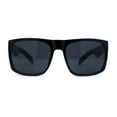 thumbnail image 3 of Mens OG Flat Top Rectangle Gangster Mob Shade Sunglasses Shiny Black, 3 of 4