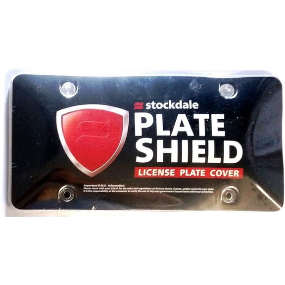 Premium Clear Curved Plastic License Plate Tag Cover Shield Guard Protector