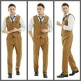 thumbnail image 5 of ETHAN Linen Suits for Wedding Men 2 Piece Suits Groomsmen Tuxedos Summer Beach Prom Vest and Pants Set Khaki XL, 5 of 5