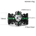 thumbnail image 6 of Crown Matching Rings Couple Ring Green 1CT CZ Women Wedding Ring Set Male Titanium Band, 6 of 6