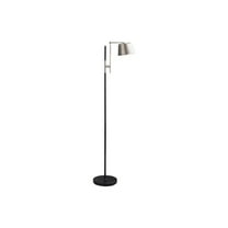 Lighting - 65"h - Floor Lamp - Black Metal - Nickel Shade - Contemporary