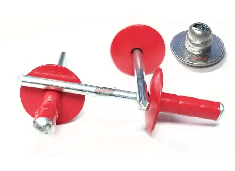 Red 3/16" Pop Rivet Large Head Aluminum Steel Mandrel Multi Grip Rivets