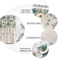 thumbnail image 3 of Vintage Teal Floral Bathroom Shower Curtains with 12 Hooks Polyester Waterproof Shower Curtain for Stalls and Bathtubs Weeping Beige Flowers Summer Decorative Bathroom Privacy Curtain 48x72 Inches, 3 of 9