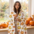 thumbnail image 6 of Thanksgiving Throw Blanket Fall Autumn Harvest Flannel Blanket 70x100cm Cute Pumpkin Maple Leaf Pattern Soft Cozy Plush Sofa Bed Camping Warm Lightweight Cover Holiday Decor Gift, 6 of 6