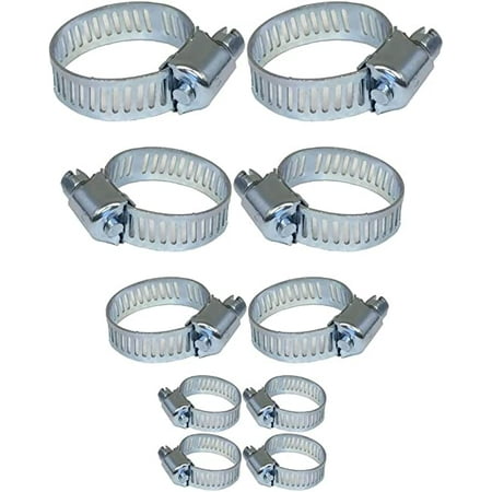 

10 Pack Stainless Steel Hose Clamps (Assorted Sizes)