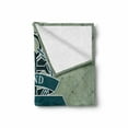 thumbnail image 2 of Anchor Soft Flannel Fleece Throw Blanket, Nautical Themed with Land and Sea Text on Rhomb Check, Cozy Plush for Indoor and Outdoor Use, 70" x 90", Teal Pale Green, by Ambesonne, 2 of 6