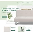 VINEEGO Futon Sofa Bed Modern Design Convertible Folding Linen Lounge