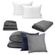 thumbnail image 1 of Edredón Doble Vista King Size Couzy + Sábanas Royal Gris Oxford + Cubre colchón Cloud + Almohada Royal Twin, 1 of 8
