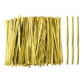 thumbnail image 1 of Uxcell 800Pcs Bag Twist Ties 4" Plastic Twist Ties Wire Cable Ties for Party Bread, Gold Tone, 1 of 6
