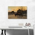 thumbnail image 2 of ARTCANVAS A Fallen Night In The Village Canvas Art Print by Eugene Galien-Laloue - Size: 26" x 18" (1.50" Deep), 2 of 9