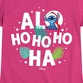 thumbnail image 3 of Lilo & Stitch - Alo Ho Ho Ho Ha - Girls Fitted Short Sleeve Tee, 3 of 5