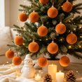 thumbnail image 6 of JJV 9 Pcs Velvet Christmas Ball Ornaments, 3.15 Inch Flocked Shatterproof Xmas Tree Decor, Solid Color Christmas Balls Hanging Ornaments, 6 of 8