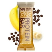 G2G Protein Bar, Peanut Butter Banana Chocolate, Gluten-Free, Clean Ingredients, Refrigerated for Freshness, (Pack of 8)