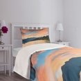 thumbnail image 5 of Ambesonne Lake Quilted Bedspread Set 2 Pcs, Sunset at Lake Tahoe USA, Twin Size, Salmon Green Ivory, 5 of 6