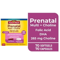 Nature Made Prenatal Vitamins Softgels   Choline Supplement Capsules, 70 Count