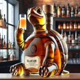 thumbnail image 3 of 280ml Novelty Handmade Glass Wine Bottle Funny Animal-Themed Barware, for Bar Home Office Decoration Animal Whiskey Glass Shaker, D, 3 of 5